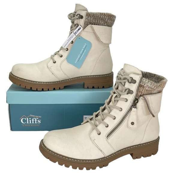 Cliffs White Mountain Mandy Womens Lug Ankle Combat Style Boots Size 11M - Picture 11 of 14